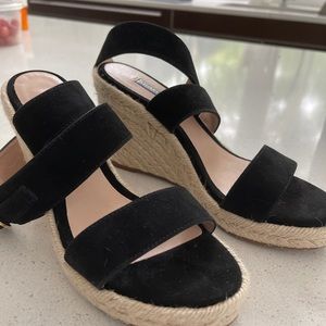 NEW Stuart Weitzman Lexia Wedge size 6.5 black